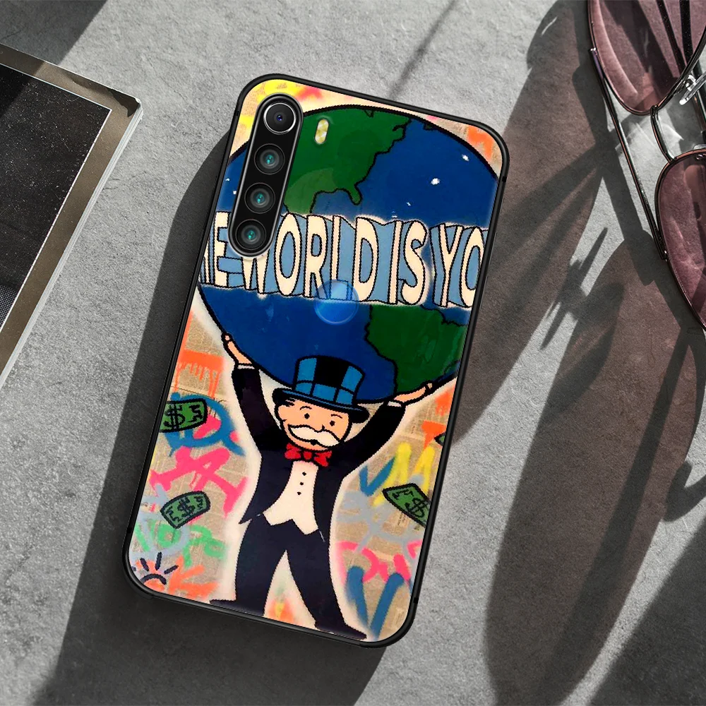 

cartoon Alec Monopoly Aesthetic Phone Case Cover Hull For XIAOMI Redmi 7 7a 8 8a 9 10X NOTE 6 7 7s 8 8t 9 9s Pro Max black