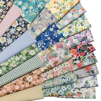 100 cotton twill fabrics black orang green yellow purple small white flower rose floral for patchwork girl clothes dress shirt