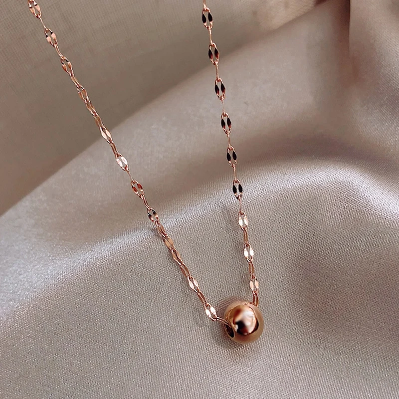 Из нержавеющей стали легированной титаном круглый шар колье ожерелья ювелирные