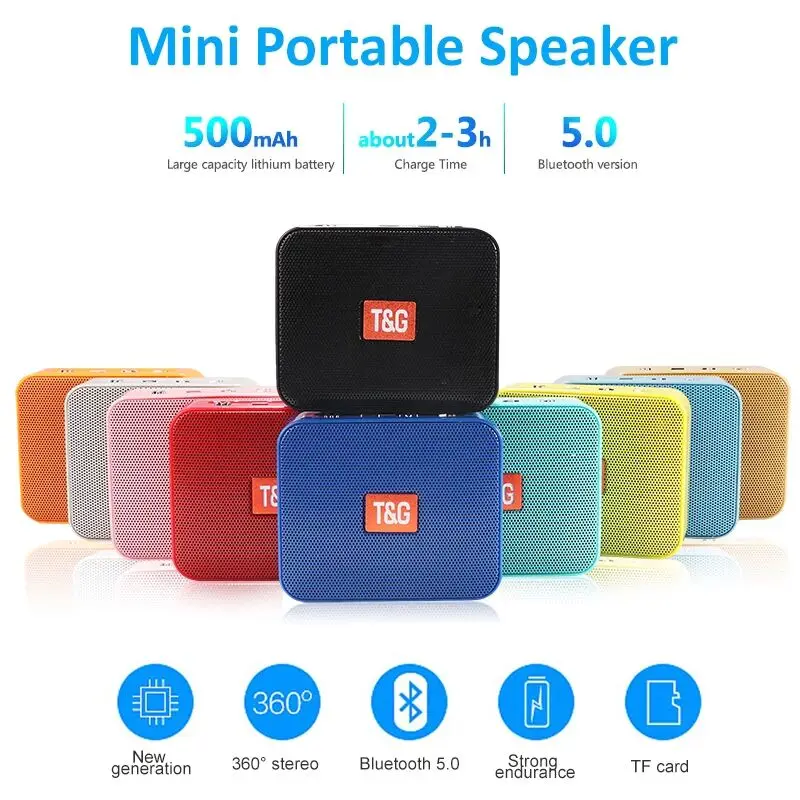 

Mini Portable Bluetooth Speaker Wireless Music USB Speakers 3D Stereo Surround Column Bass Box AUX TF Subwoofer Loudspeaker