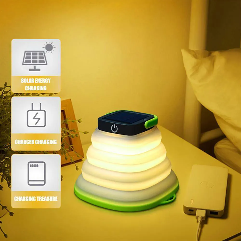 Светодиодный уличный Солнечный фонарь складной телескопический светильник