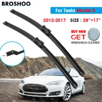 car wiper blade for tesla model s 2817 2012 2017 auto windscreen windshield wipers blades window wash fit push button arm