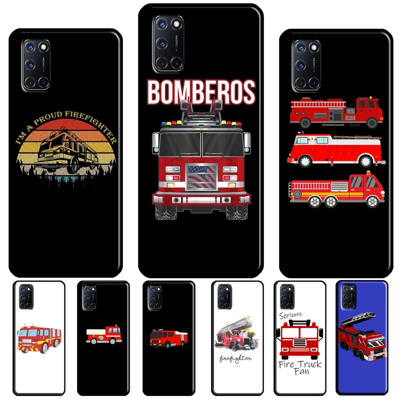 Fire Fighters Truck For OPPO A52 A72 A92 A83 A91 A5 A9 A31 A53 2020 Reno 4 Pro 2 Z A3S A5S A1K F5 Phone Case