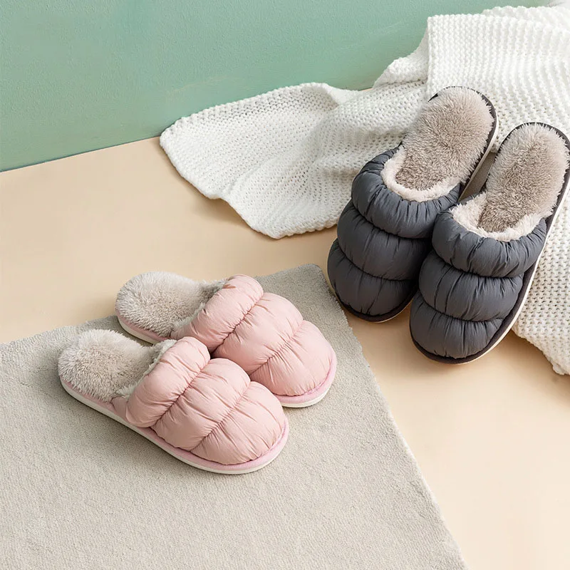 

Women Winter Cute Paw Designer House Women Fur Slippers Floor Mute Bedroom Lovers Warm Plush Shoes Indoor Ladies Fluffy Slides