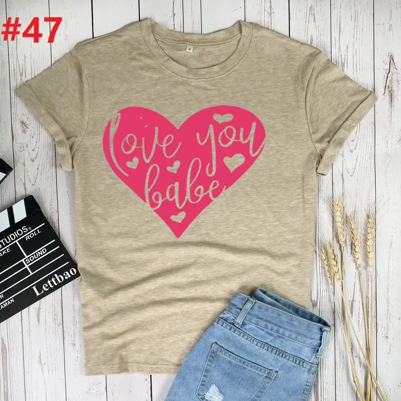 

funny letter Women 2021 Summer Fashion Printed Lady T-shirts Top T Shirt Ladies Womens Graphic Female Tee T-Shirt