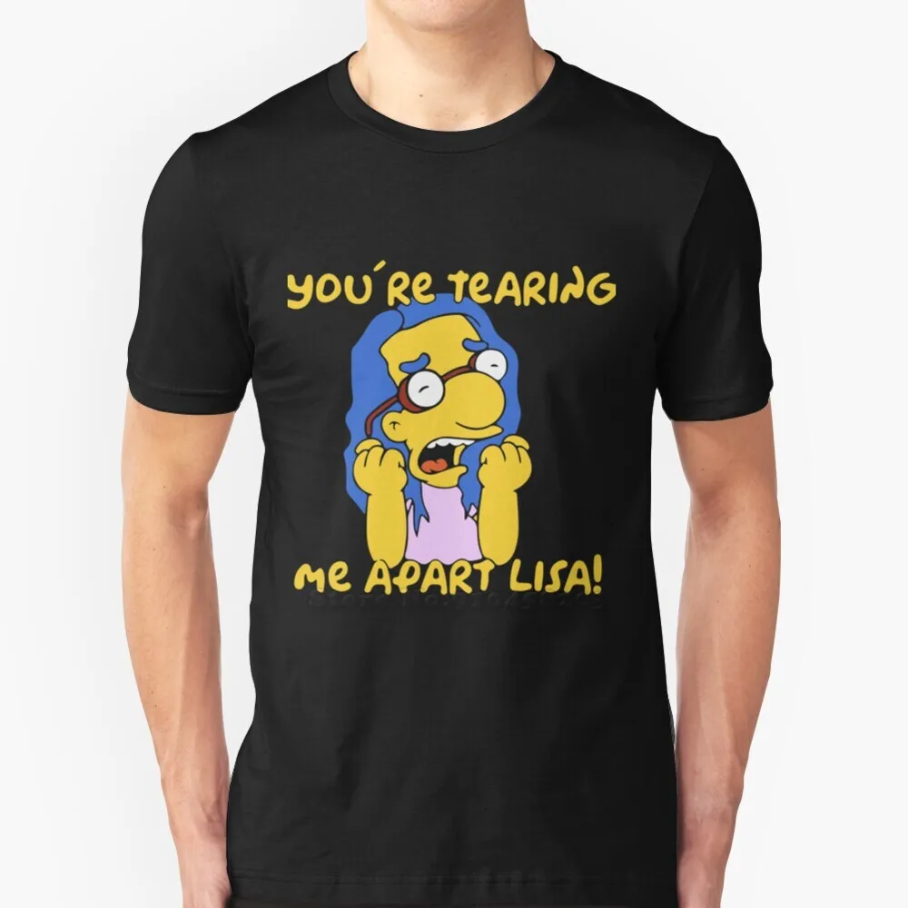 

You Are Tearing Me Apart Lisa Cartoon Yellow Film Daughter Men T-Shirt Soft Comfortable Tops Tshirt Tee Shirt Clothes Mom Dad