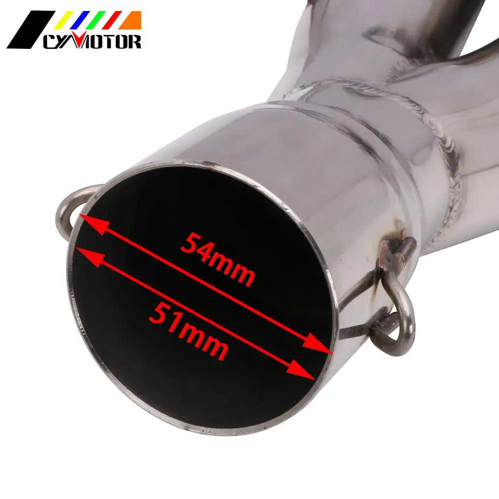 

Motorcycle 38-51mm Universal Exhaust Pipe Muffler Escape Double Hole For KAWASAKI Ninja 300 ER6N Yamaha R1 CBR250R