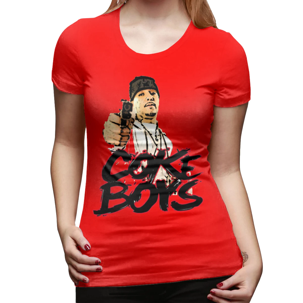 Женская футболка с коротким рукавом и круглым вырезом из хлопка | одежда