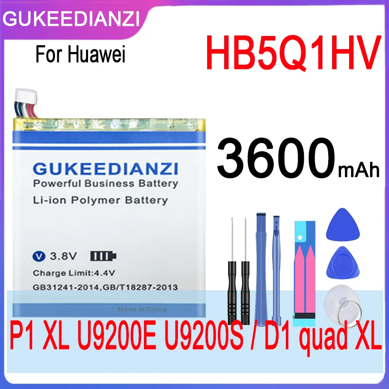 Сменный аккумулятор GUKEEDIANZI HB5Q1HV 3600 мАч для Huawei Ascend P1 XL U9200E U9200S / D1 quad U9500E U9510E