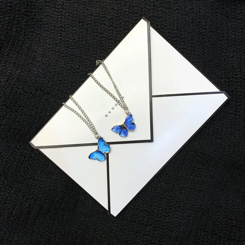 Ожерелье в форме бабочки для пар мужское темпераментная простая