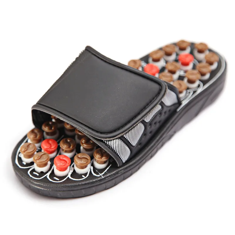 

Mazefeng Acupoint Massage Slippers Sandal for Men Feet Chinese Acupressure Therapy Medical Rotating Foot Massager Shoes Unisex