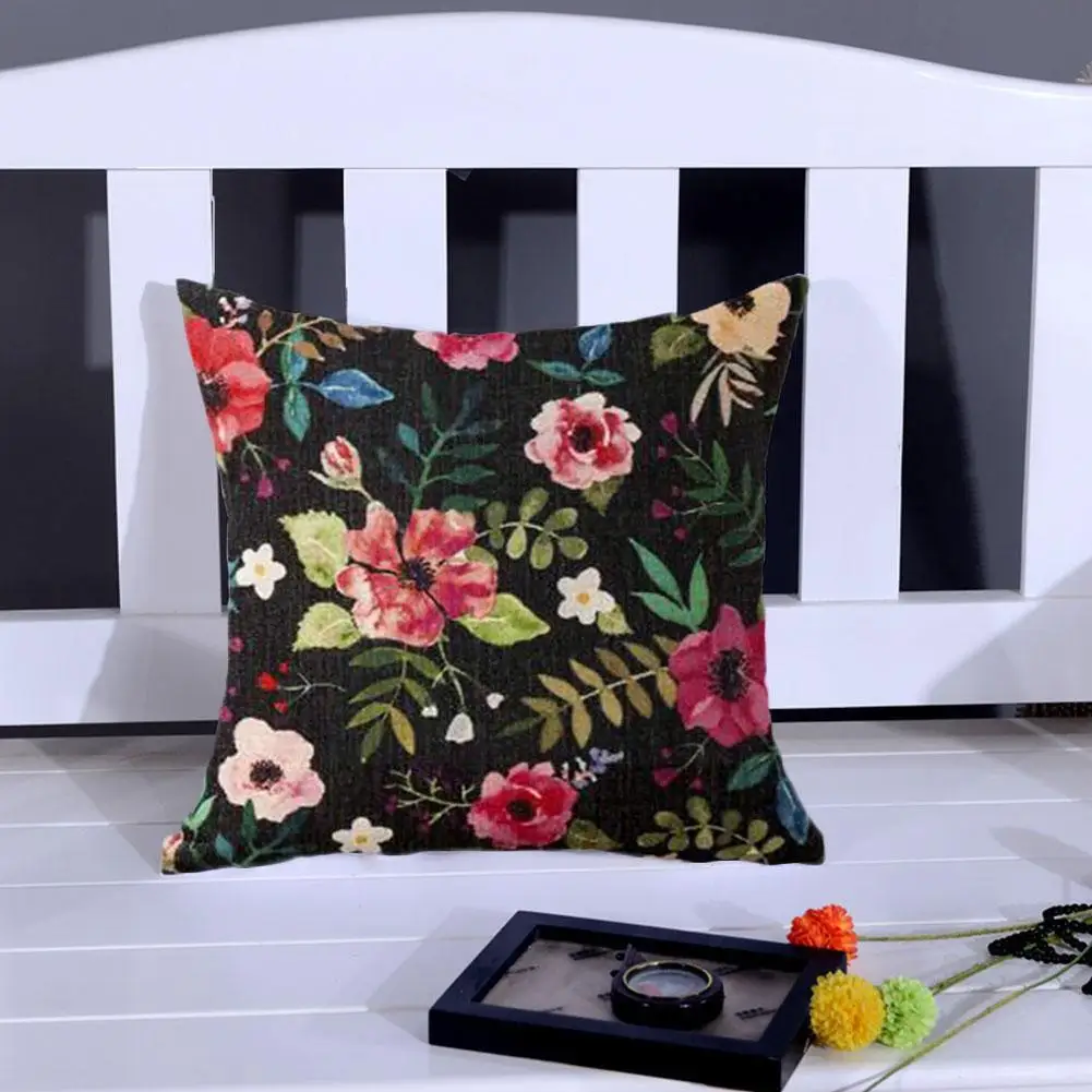 

Country Decoration Colorful Red Green Blue Vintage Cover Cushion Sofa 45*45cm Throw Pillow Accessories Floral Car Living Ro C4I7