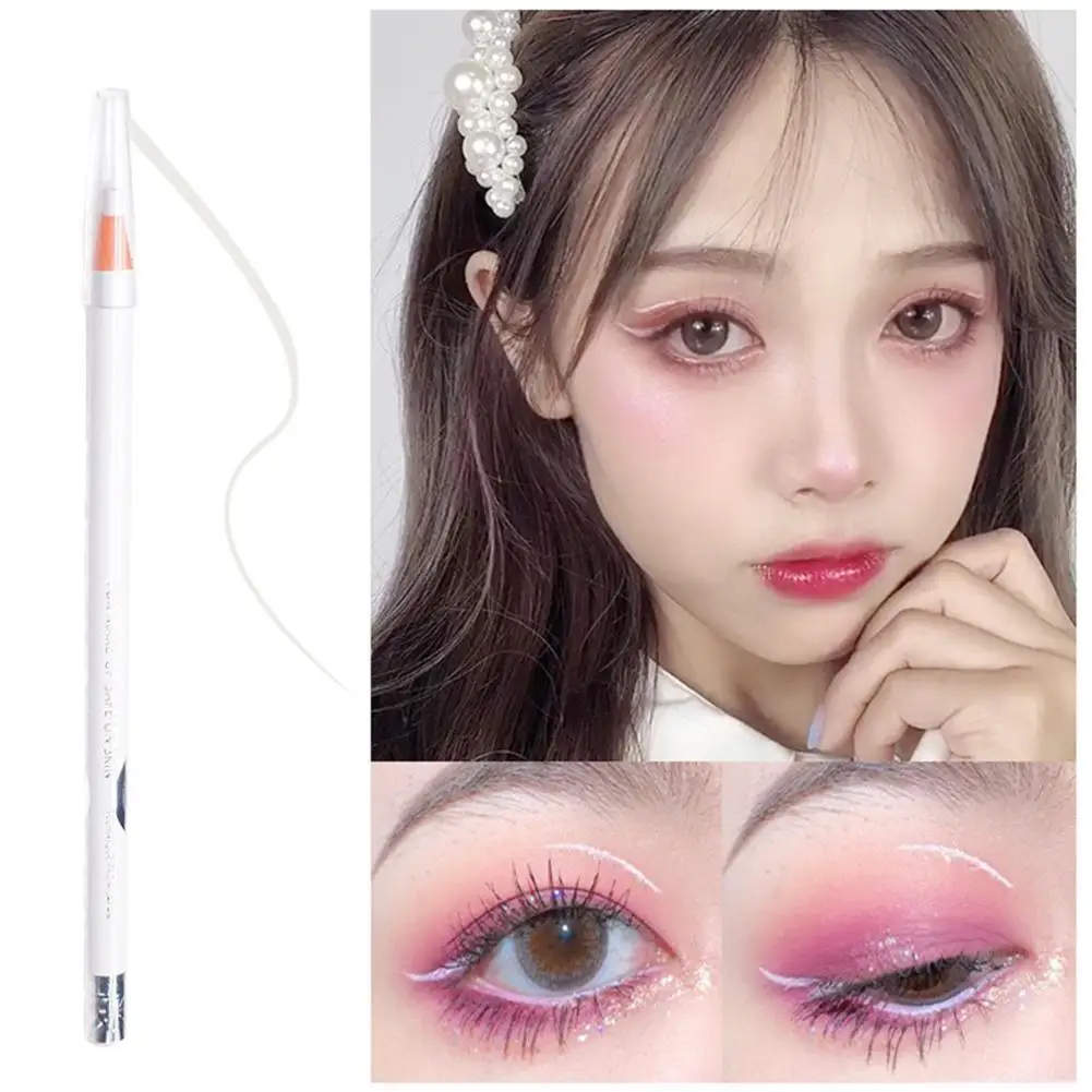 

White Draw Line Eyebrow Pencil Beauty Makeup up Pen Waterproof Sweat-proof And Eyeliner Pencil Eyebrow Pen White I5U0