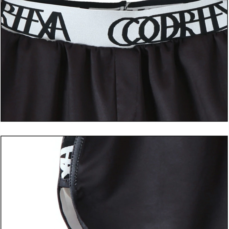 

Summer shorts women oversized booty shorts hip hop hot shorts femme red letter print black hotpants ladies Streetwear mid waist