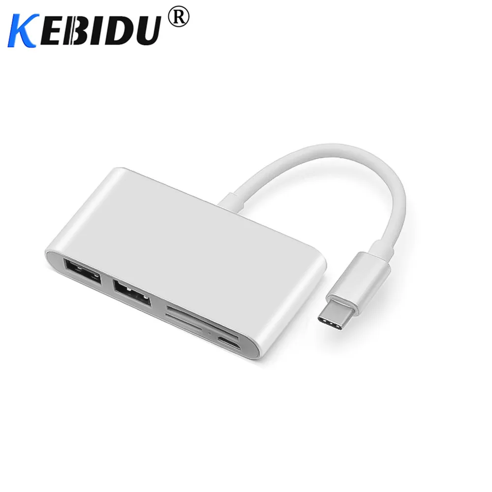 Usb концентратор Kebidu 5 в 1 картридер USB Type C OTG адаптер питания с Micro для Macbook Air Pro Surface 6