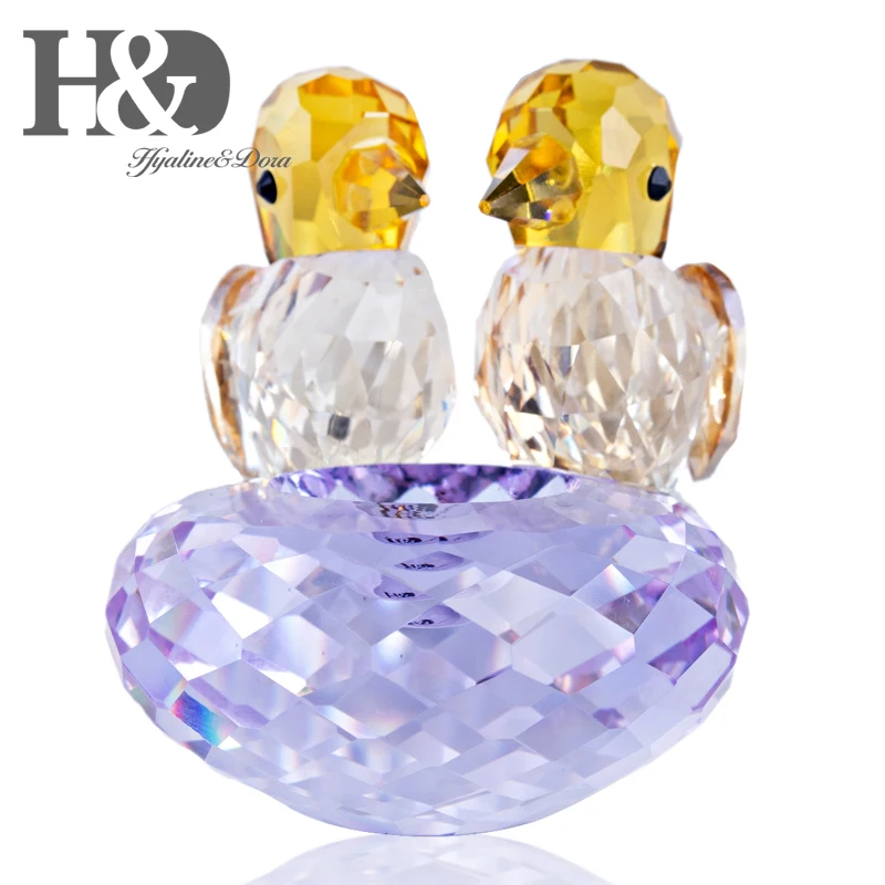 Кристаллы H & D детские фигурки влюбленных стеклянные животные коллекционный