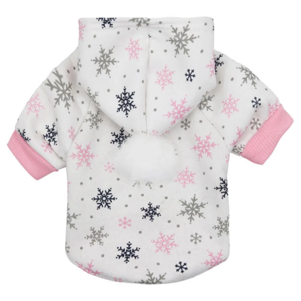 

Winter Christmas Dog Clothes Cute Print Snowflake Elk Snowman Long Sleeve Hoodies Sweater Cheap Good Quality Warm Puppy Clothing