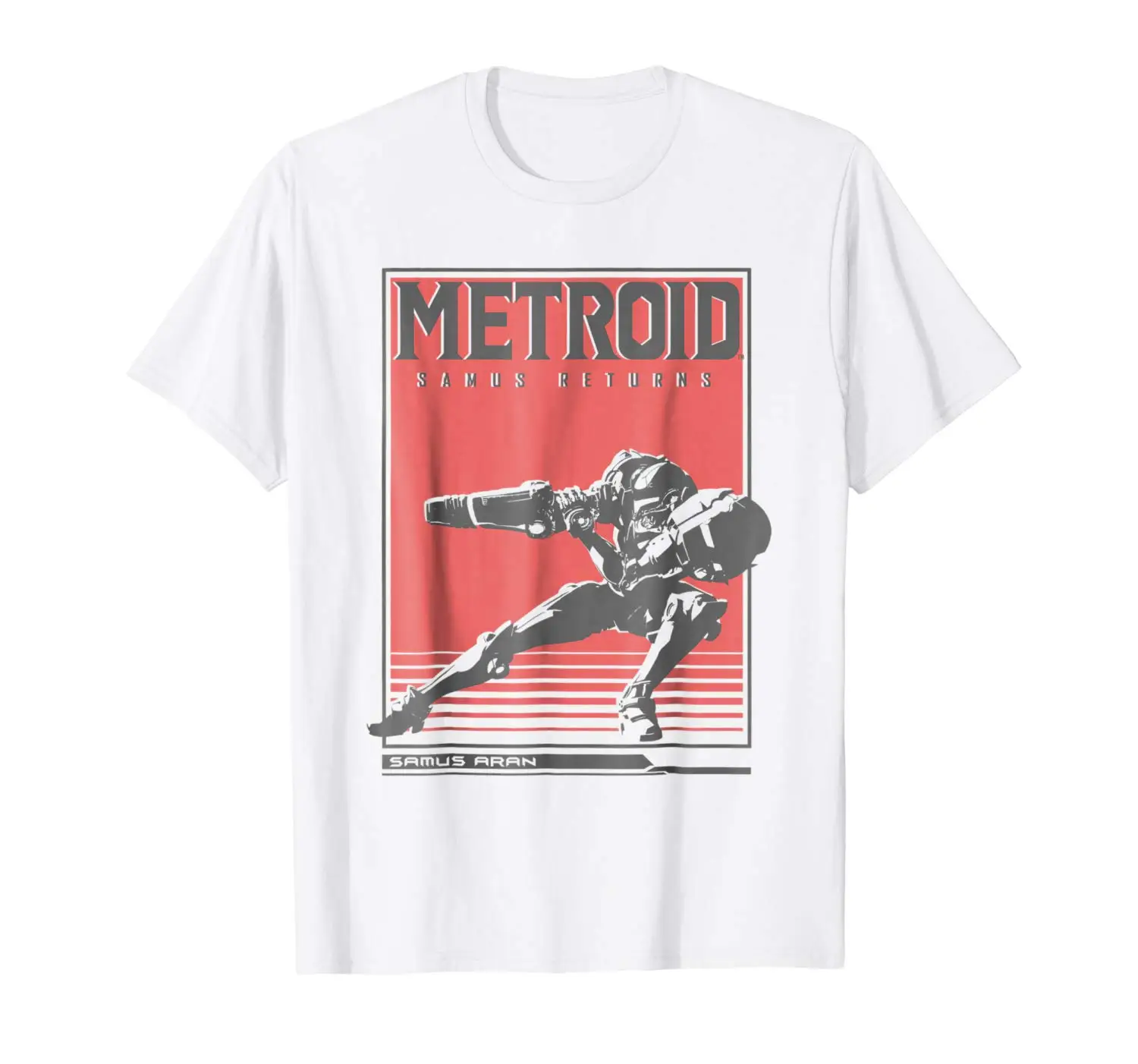2019 модная мужская футболка Metroid Samus Returns боковая поза графическая | Мужская одежда