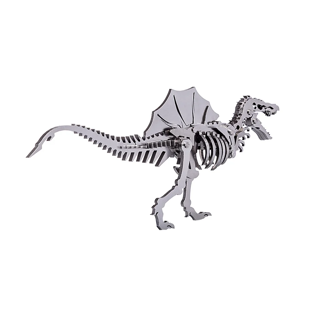 

3D Metal Spinosaurus Dinosaur Model Puzzle Kits DIY Detachable Stainless Steel Warcraft Crafts Jigsaw Toys Gifts For Children