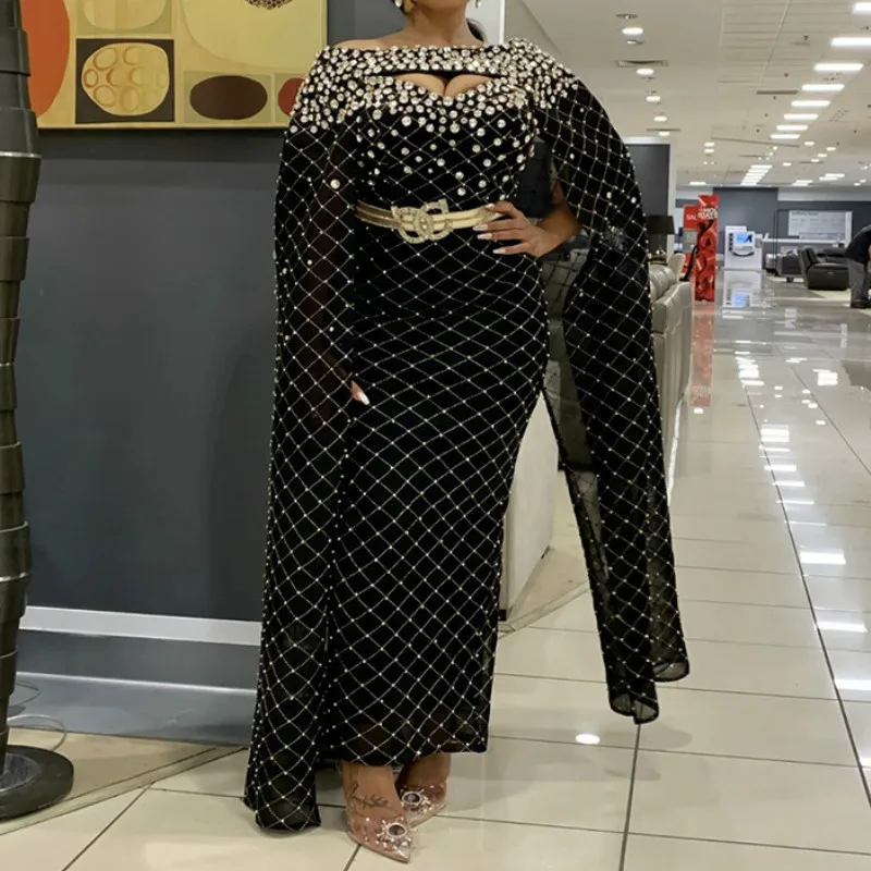 В африканском стиле Вечерние макси платья для женщин в вечернее платье с