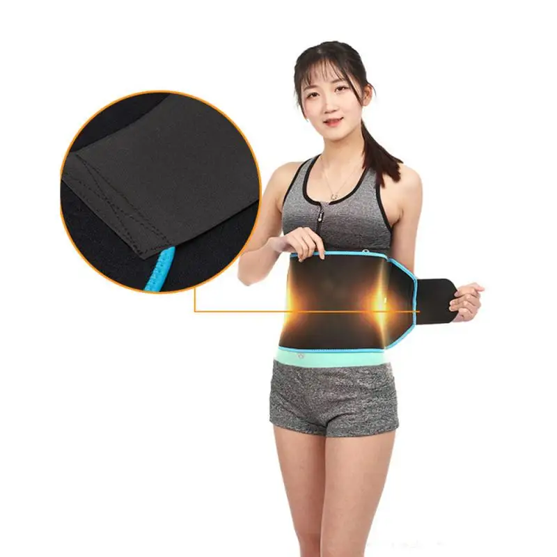 Sport Adjustable Waist Tummy Trimmer Corset Slimming Belt Fat Burning Shaper Wrap Sweat Band Women's Weight Loss Exercise | Спорт и