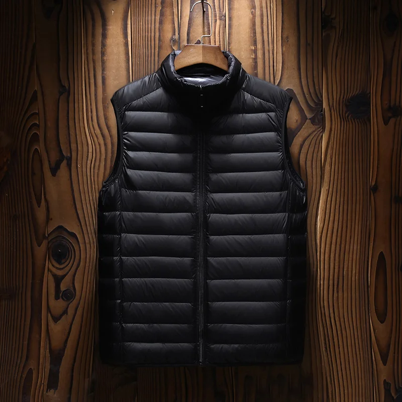 Autumn and winter men's Vest Ultralight Sleeveless light  tank tops classic style thin warm winter wear inside and outside coats