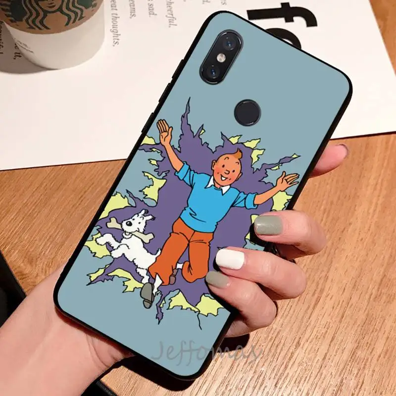 

Cartoon The Adventures of Tintin Phone Case For Xiaomi Redmi note 7 8 9 t max3 s 10 pro lite coque shell cover funda