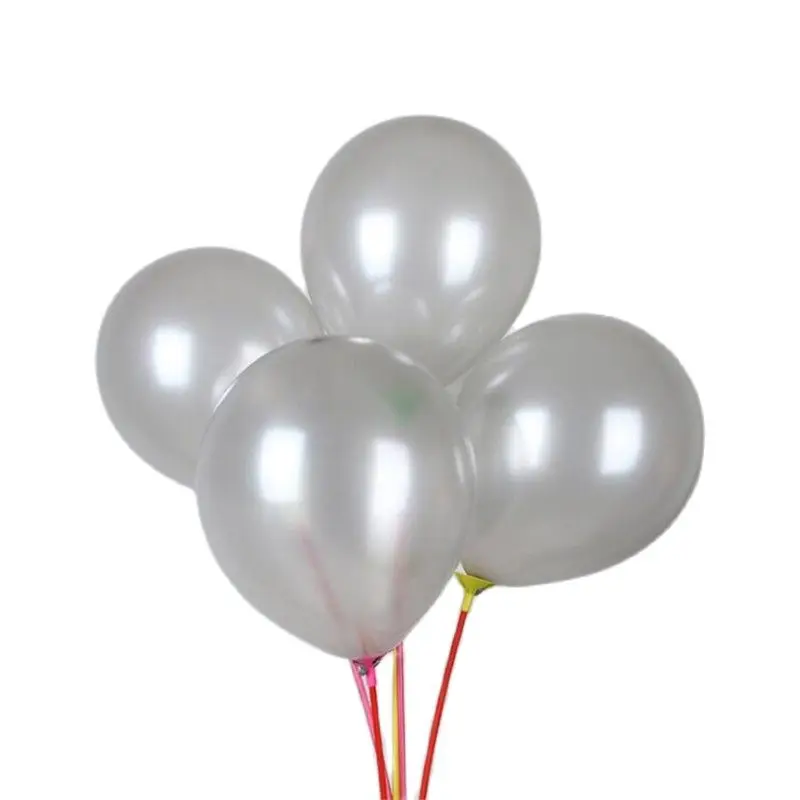 

50pcs10 Inch Round Silver Latex Balloons New Year Christmas Decoration Baby Shower Kids Birthday Party Ballon Wedding Supplies