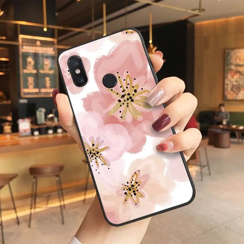 Colorful Ink Painting Flowers Soft Silicone Phone Cover For Xiaomi Mi 6 6plus 8 8SE 9 9SE 6X Note2 Note3 Coque Shell Cellphones