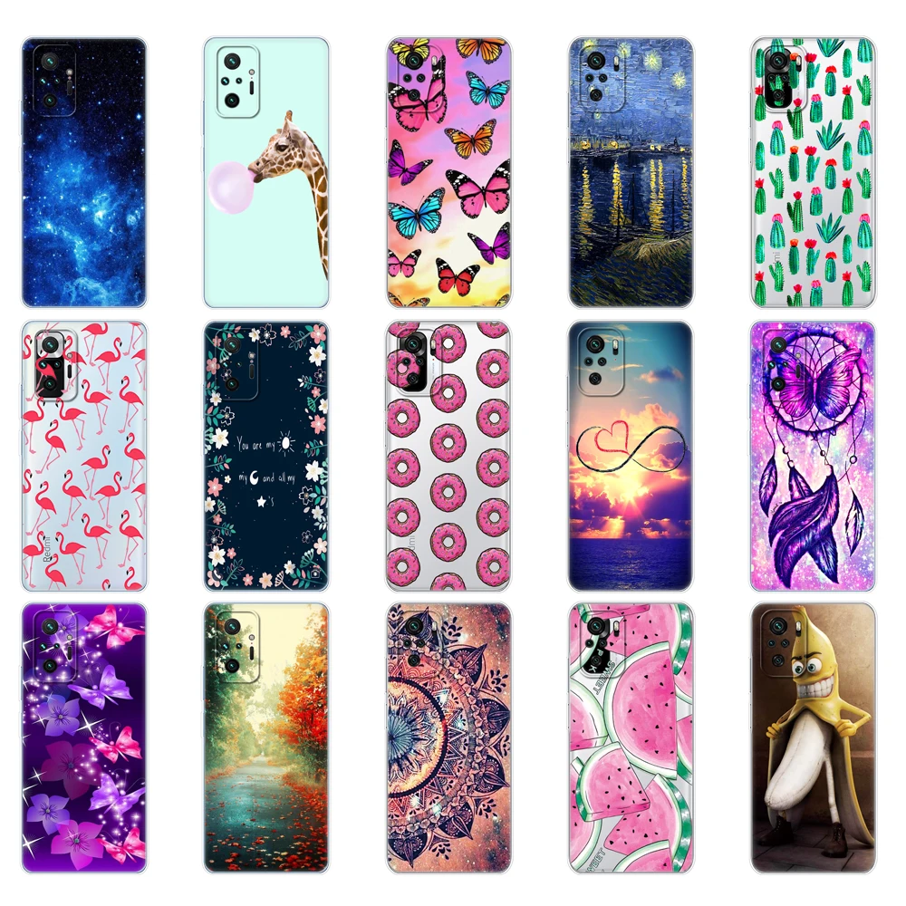 for xiaomi redmi note 10 4g 5g case silicon soft tpu for redmi note 10 pro global version phone cover note 10s bumper etui funda free global shipping