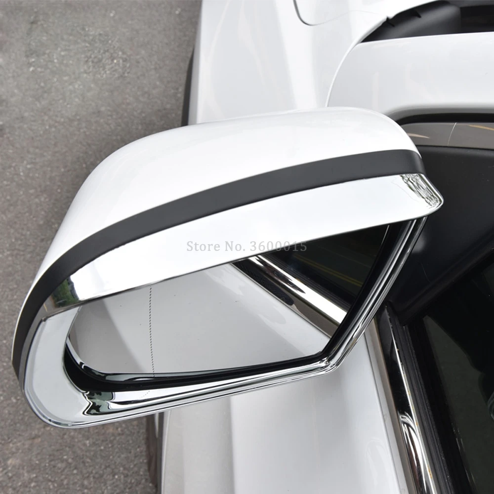 For Jeep Compass 2017-2020 2021 Chrome Side View Rearview Door Mirror Visor Sun shade Rain Guard Shield Exterior Car Accessories |