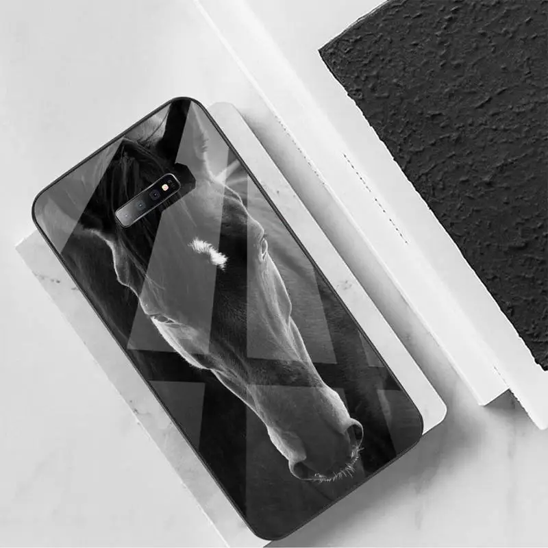 

Run horse animal Phone Case Tempered glass For Samsung S6 S7 edge S8 S9 S10 e plus note8 9 10 pro cover funda coque