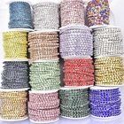 Цепочка Стразы с кристаллами, 1 рулон, 10 метров