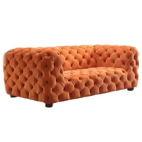 modern luxury style wooden sponge flannel sofa chair leisure lounge stool furniture for home use decor living room