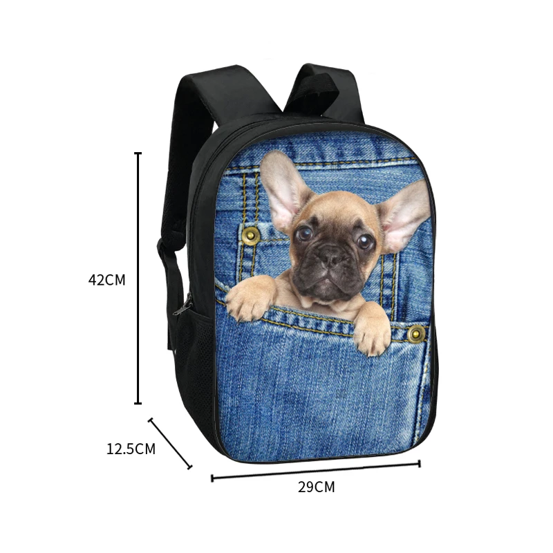 Рюкзак с карманами для девочек и мальчиков милый ранец собаками хаски школьные