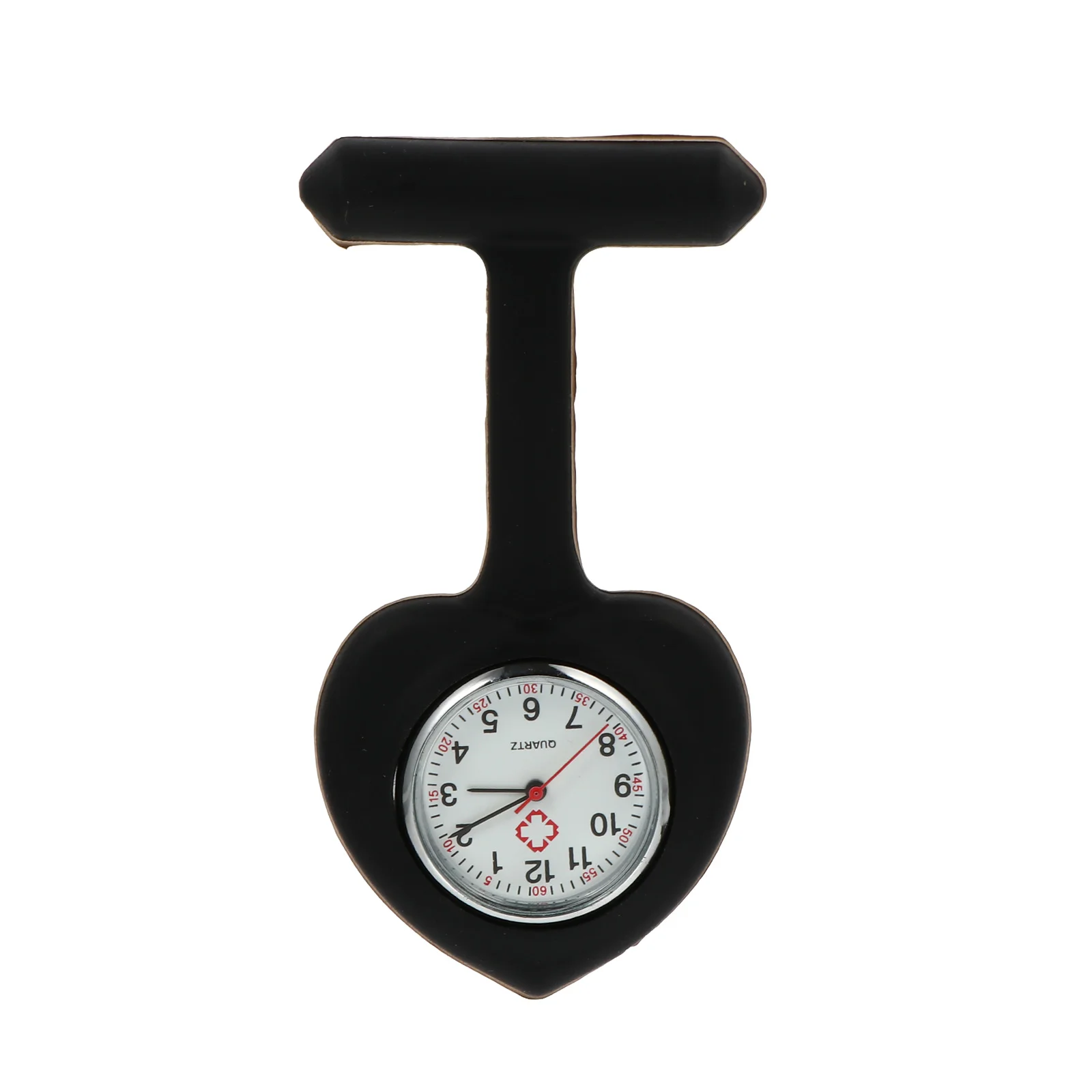 

1pc Heart Shape Pocket Watch Silicone Watch Pocket Watch Nurses Watch