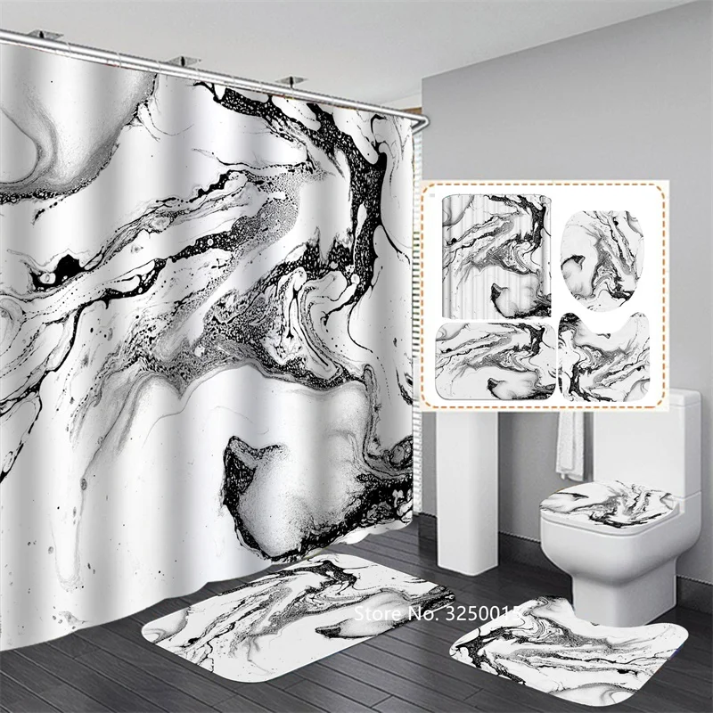 

3-4 шт., занавеска для душа с ручной росписью