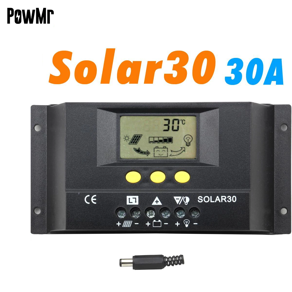 PWM Control ler Solar 30A 12В 24В авто ЖК дисплей для макс. 360 Вт и 720 панели солнечных батарей с