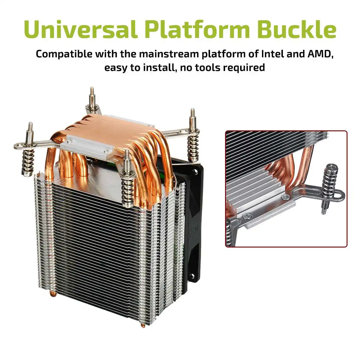 Кулер для ПК 6 тепловых трубок радиатор процессора 9 см тихий вентилятор