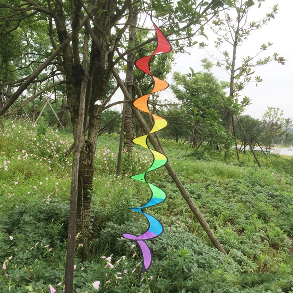 Tent Hanging Foldable Camping Decor Party Colorful Spiral Garden Curly Picnic Rainbow Wind Spinner | Спорт и развлечения