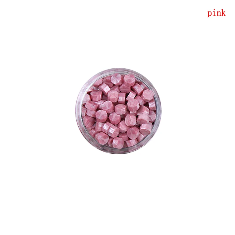 200pcs pink 200 шт 6 цветов огненная краска воск восьмиугольная маленькая сумка с лаковым уплотнением воск старинное уплотнение воск - Цвет: 200pcs pink