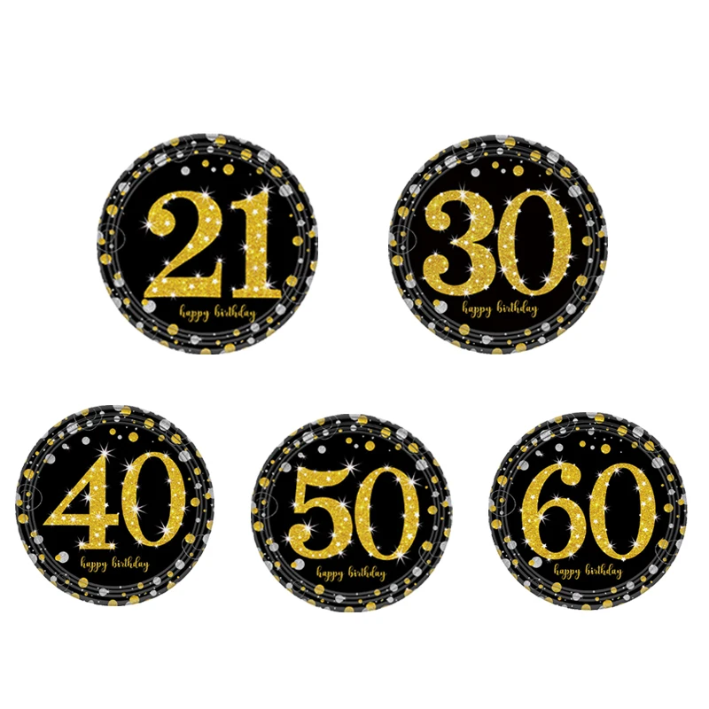 Тарелка бумажная для тематической вечеринки в честь Дня Рождения 7/9 дюймов