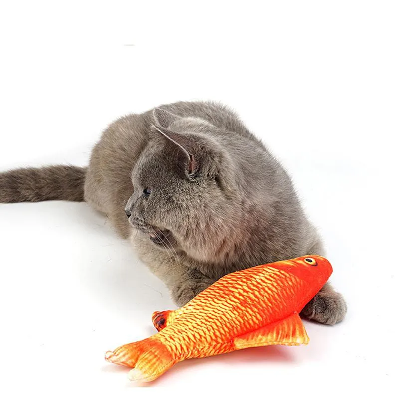 30cm Electric Beating Plush Simulation Arowana Pet Cats Toy Artificial Fish 1 | Дом и сад