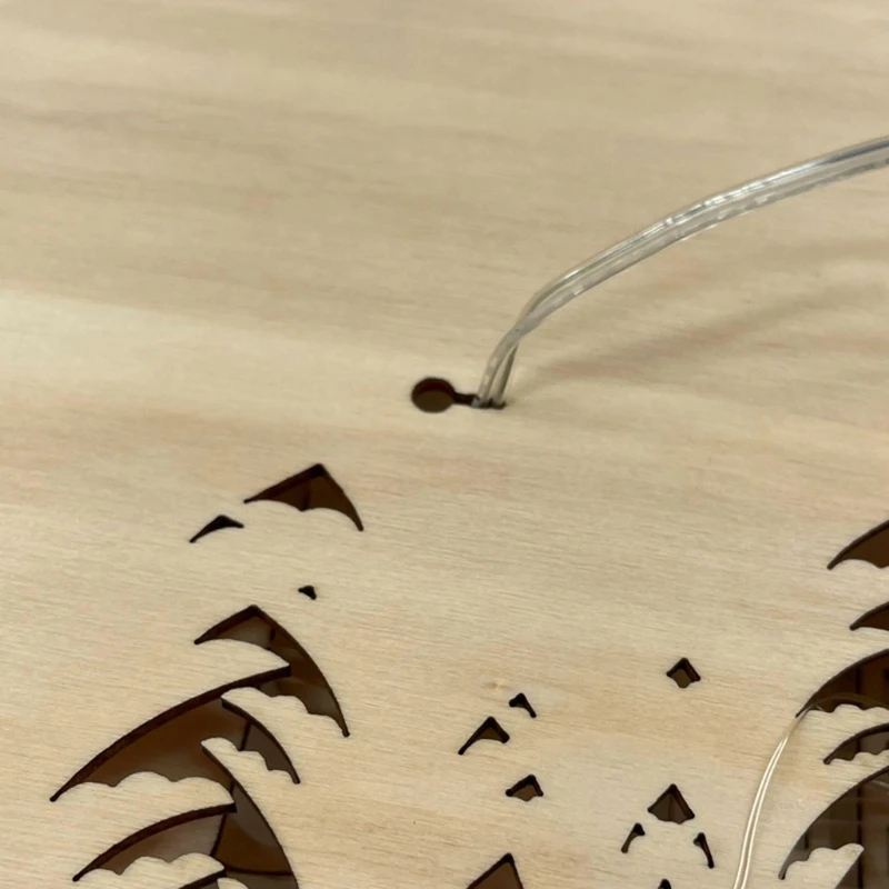 

Рождественский ящик для хранения, календарь с обратным отсчетом и датой, деревянный семейный светящийся календарь для фотографий