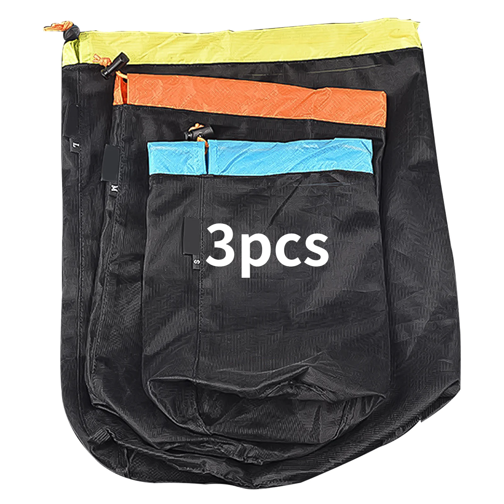 

3PC Multi-Functional Equipment Bag Mesh Drawstring Backpack String Bag Easy To Carry Outdoors Large Capacity Bags for Packaging