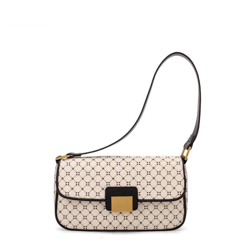 

ZA trend Joker handbag 2020 new color matching geometric printing underarm bag shoulder portable fashion baguette.