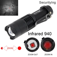 securitying 7w 940nm led infrared flashlight zoomable focus infrared radiation ir night vision light torch for hunting predator