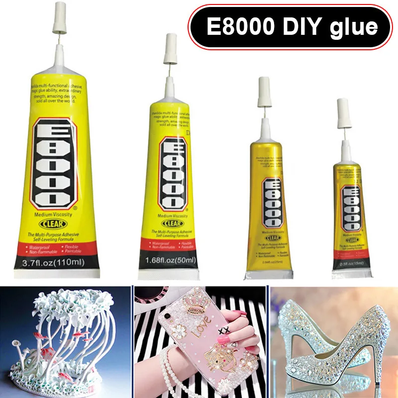 

E8000 Clear Adhesive Sealant Glue for DIY Phone Border Diamond Clothes lpfk DIY Apparel Sewing Fabric Arts Crafts Sewing Home