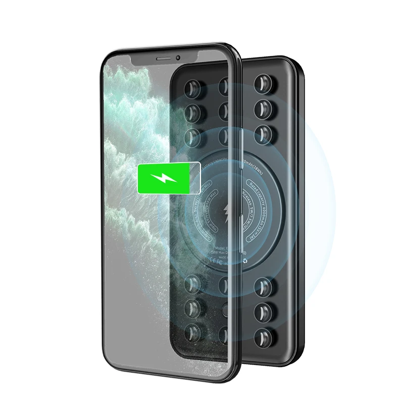 Пауэрбанк Alasuo с беспроводной зарядкой 10000 мАч PD + QC для iPhone Xr X Xs Max 11 11Pro мАч|Чехлы