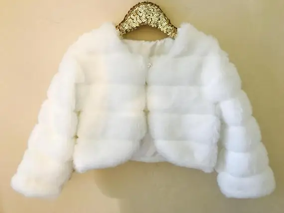 Новинка зимняя накидка с длинными рукавами для малышей теплая свадебной